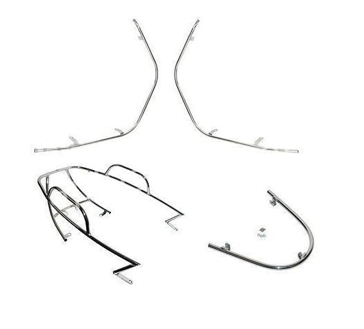 Beugelset Chroom Lux/ Vx50 / Napoli Spatbord / Achtervalbeugel / Voorvalbeugel - AE-trading