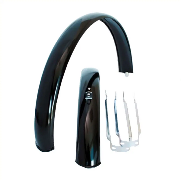 Spatborden 20"x1.75 staal, zwart. Voor en achter. Inclusief stangen - AE-trading
