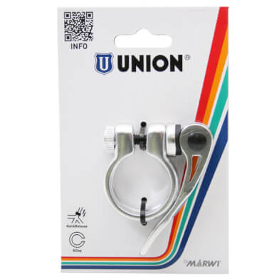 Union zadelpenklem met snelspanner 31.8 zilver - AE-trading