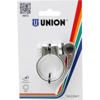 Union zadelpenklem met snelspanner 34.9 zilver - AE-trading