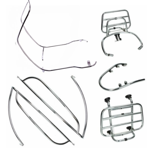 Valbeugelset 5 Delig Aplus Passend Op Vespa Primavera / Sprint Chroom - AE-trading