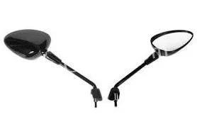 Spiegelset Aplus Passend Op Vespa Sprint Glans Zwart (Kort) - AE-trading