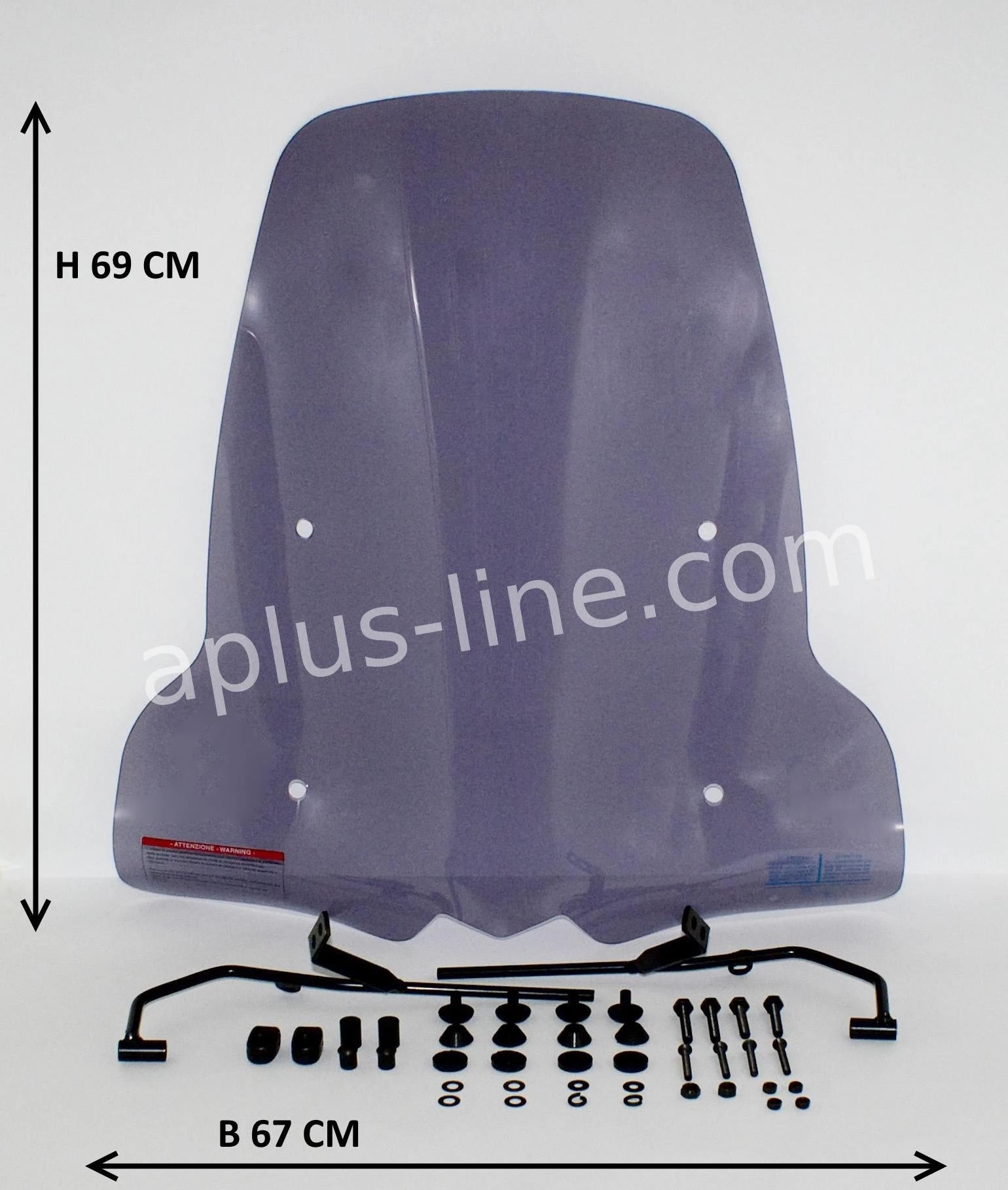 Windscherm Aplus Passend Op Kymco Agility 16 Inch Smoke - AE-trading