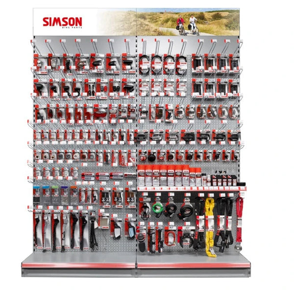 Schap Simson 2m. Vraag onze vertegenwoordiger voor plaatsing en acties. Prijs op basis van 1 artikel per haak. (Genoemde prijs betreft alleen de producten en is exclusief stellingmateriaal en toebehoren) - AE-trading
