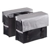 Bagoo Tas L Bisonyl dubbel zilver/zwart afmeting: (2x) 40x34x17cm. totaal inhoud 46L AE-trading