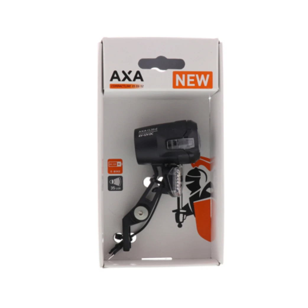 Axa Compactline 35 cle, 35 lux, geschikt voor 6-12V ebike batterijen (hangverpakking) - Koplamp E-motive/E-Pro - AE-trading