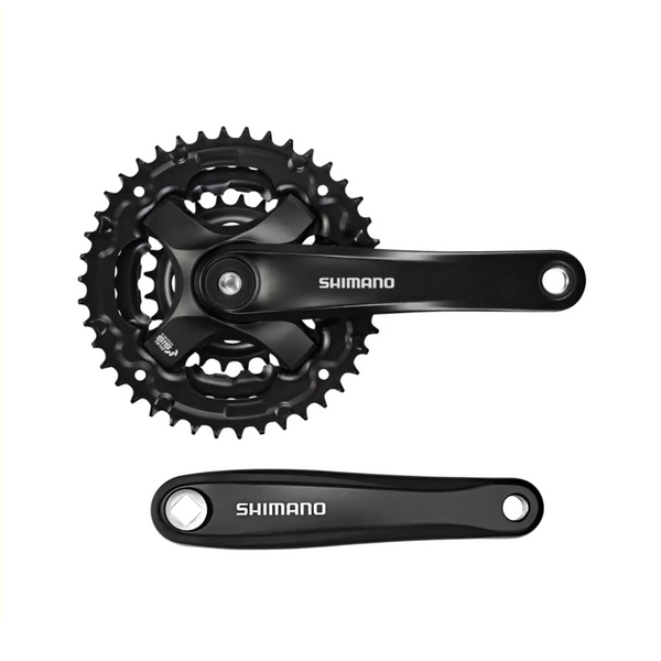 Shimano crankstel FC-TY501, cranklengte 170mm 7/8-speed, 42/34/24T Kettingscherm compatibel (werkplaatsverppaking) - AE-trading