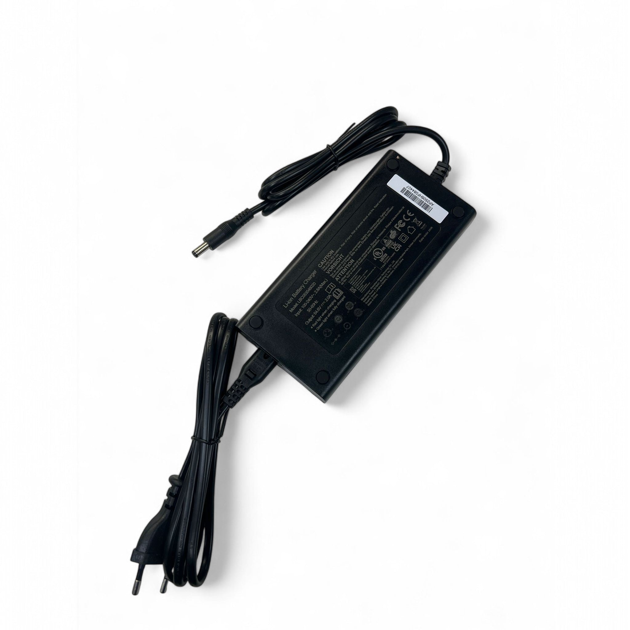 Oplader Ouxi Nieuw Model (2025) – Origineel – 4-pins – 54.6V – Voor 48V Ouxi accu’s - AE-trading