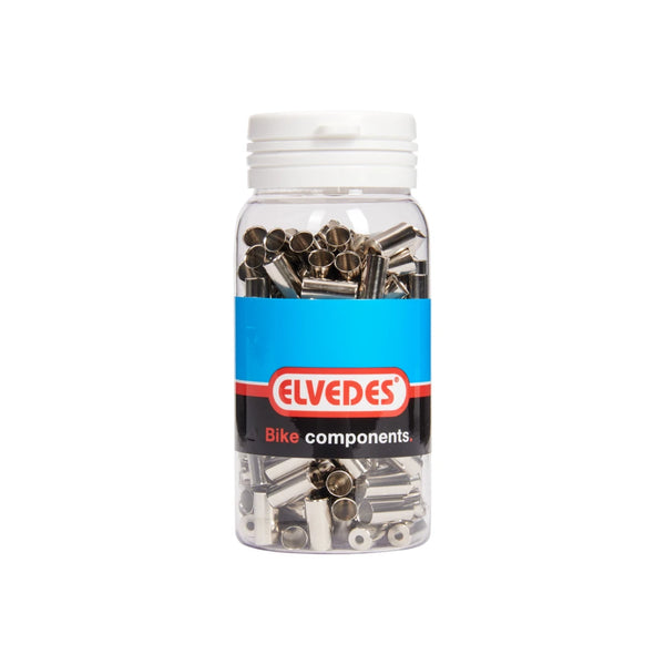 Elvedes 5mm CNC messing kabeleinddopjes. 200 stuks in pot - AE-trading