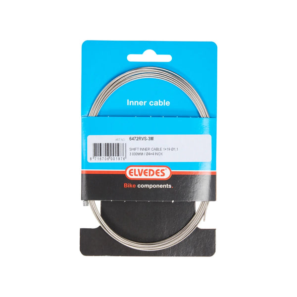 Elvedes binnenkabel versnelling RVS 3.00M,nippel 4x4mm, oa voor Nexus - AE-trading