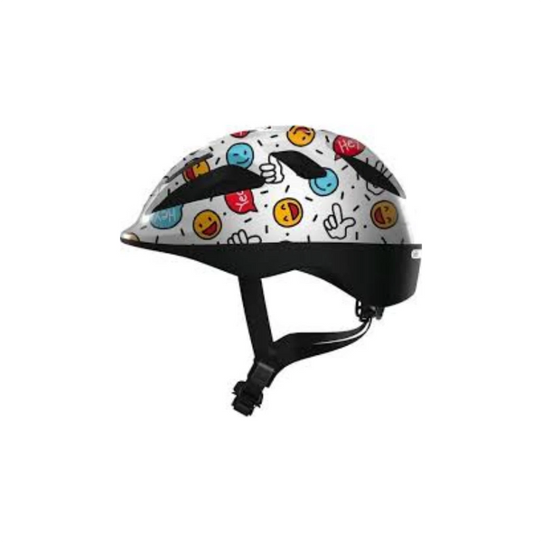 Abus Helm Kind Smooty 2.0 white smiley S (45-50cm) - AE-trading