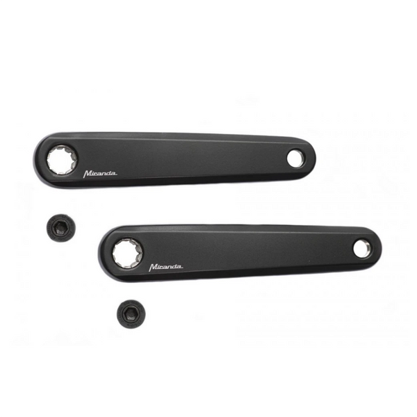 Miranda crankset Delta, cranklengte 170mm E-bike Bosch1 ISIS, zwart-mat Passend voor Bosch GEN 1,2 en 4 - AE-trading