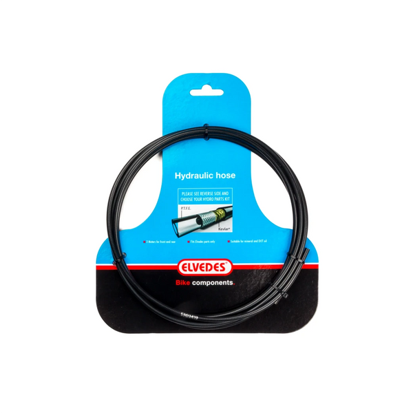 Elvedes hydraulische remslang 3 meter zwart. Voor DOT en minerale olie. Met PTFE en Kevlar. Let op! Alleen te gebruiken met Elvedes onderdelen kit (art 5507 5508 5517 5518) - AE-trading