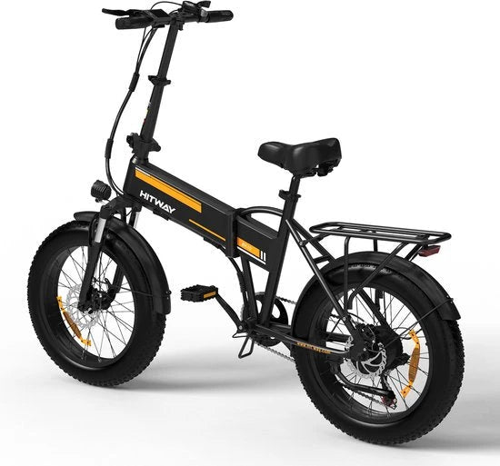 Hitway BK10 Fatbike Vouwfiets Elektrische Zwart Oranje AE-trading