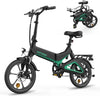 Hitway BK2 Vouwfiets elektrische fiets E-bike Zwart Groen AE-trading