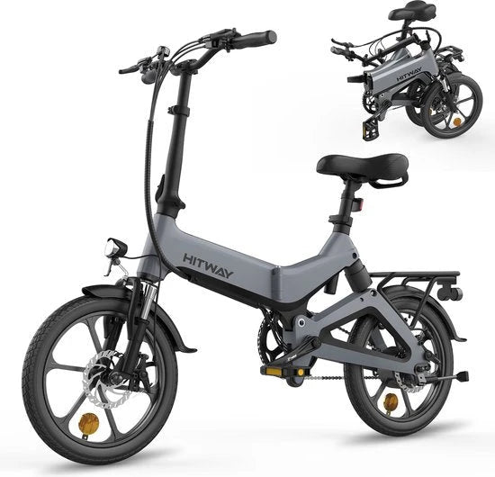 Hitway BK2 Vouwfiets elektrische fiets E-bike Grijs AE-trading