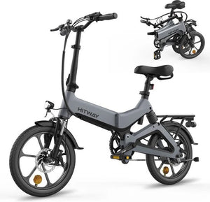 Hitway BK2 Vouwfiets elektrische fiets E-bike Grijs AE-trading