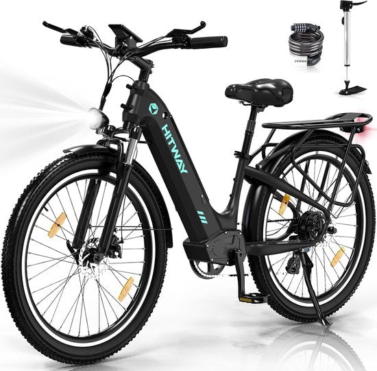 Hitway BK16 Elektrische Fiets 26 Inch 3.0 E-bike 48V 18Ah Zwart AE-trading