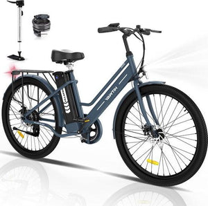 Hitway BK8S Elektrische Fiets 26 Inch 2,45" City E-bike Blauw AE-trading