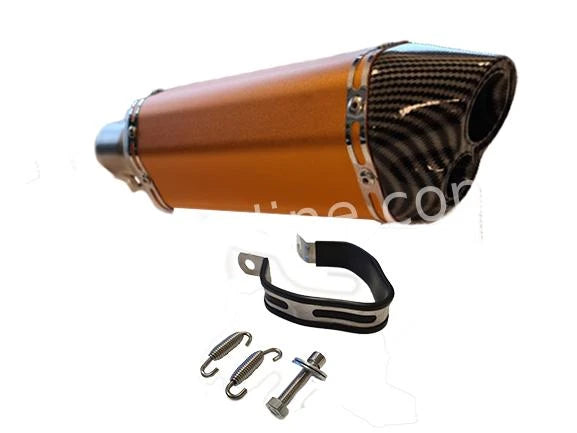 Uitlaat / Demper Aplus Carbon + Orange Edition - AE-trading