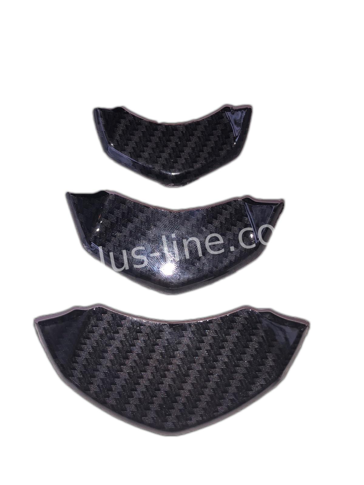 Sierstrip 3 Vins Aplus Passend Op Vespa Sprint (Klein, Middel, Groot) Midden Voorscherm Carbon - AE-trading