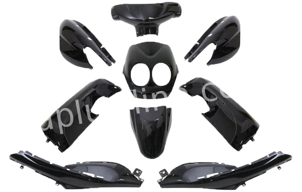 Plaatset Aplus Passend Op Yamaha Neo's 9 Delig Mat Zwart - AE-trading