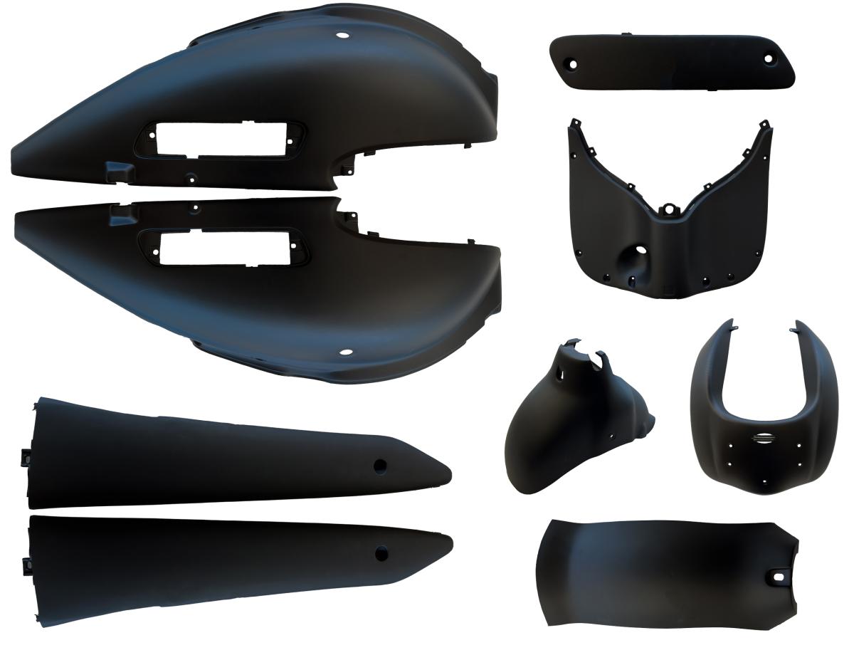 Plaatset Aplus Retro Mat Zwart (Enkel Gespoten Delen) - AE-trading