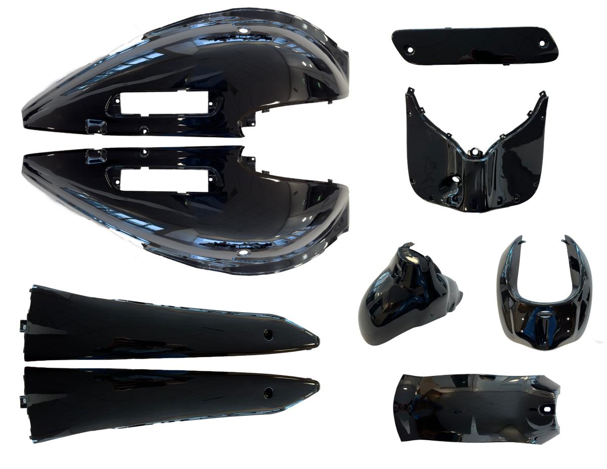 Plaatset Aplus Retro Glans Zwart (Enkel Gespoten Delen) - AE-trading