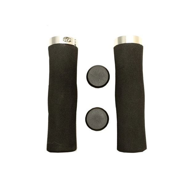 FALKX Soft handvatten, met zilveren lock ring, lengte 130/130mm, zwart. werkplaatsverpakking - AE-trading