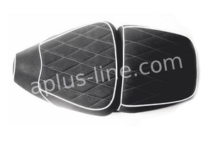 2 Delig Zadel Vx 50 / Look A Like Lx/S Zwart Ruit Motief - AE-trading