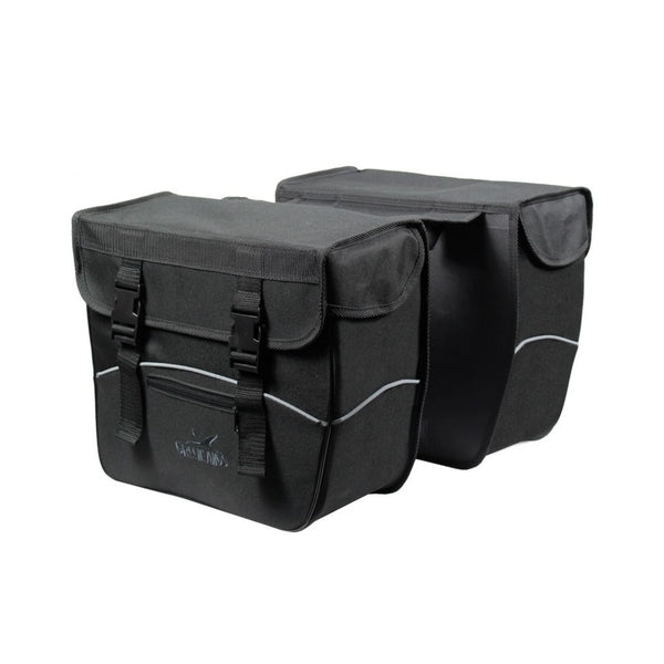 Greenlands Tas dubbel zwart-zwart. afmeting 35x31x16 (x2) cm. afgeschuinde kanten, 34L - AE-trading