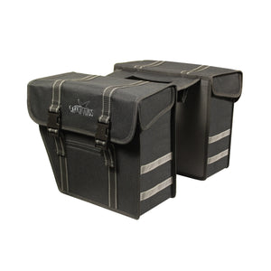 Greenlands Tas dubbel zwart-zwart. afmeting 36x32x18 cm (2x) 40L. afgeschuinde kanten AE-trading