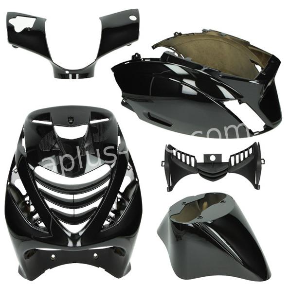 Plaatset Aplus Passend Op Piaggio Zip Sp 5 Delig Glans Zwart - AE-trading