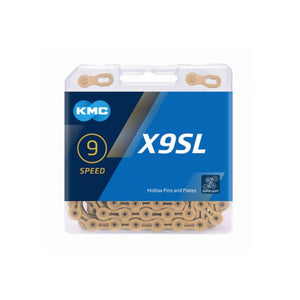 KMC ketting X9 GOLD, Ti-Ni, 1/2x1128, 5.88mm, 114 L 9-speed - AE-trading