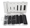 Krimpkous assortiment zwart, 127 stuks in opbergbox. - AE-trading