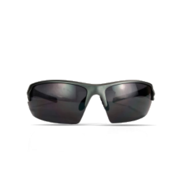 Mirage fiets / zonnebril, grijs/zwart. Lenzen icegreen. incl 3 sets lenzen en opbergetui (hangverpakking) - AE-trading