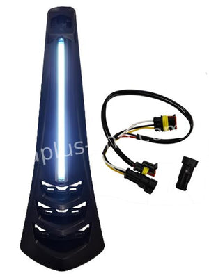 Aplus Voorscherm / Claxon Neus Passend Op Vespa Sprint/Primavera 2018> Mat Zwart + Led Bar (E Keur) - AE-trading