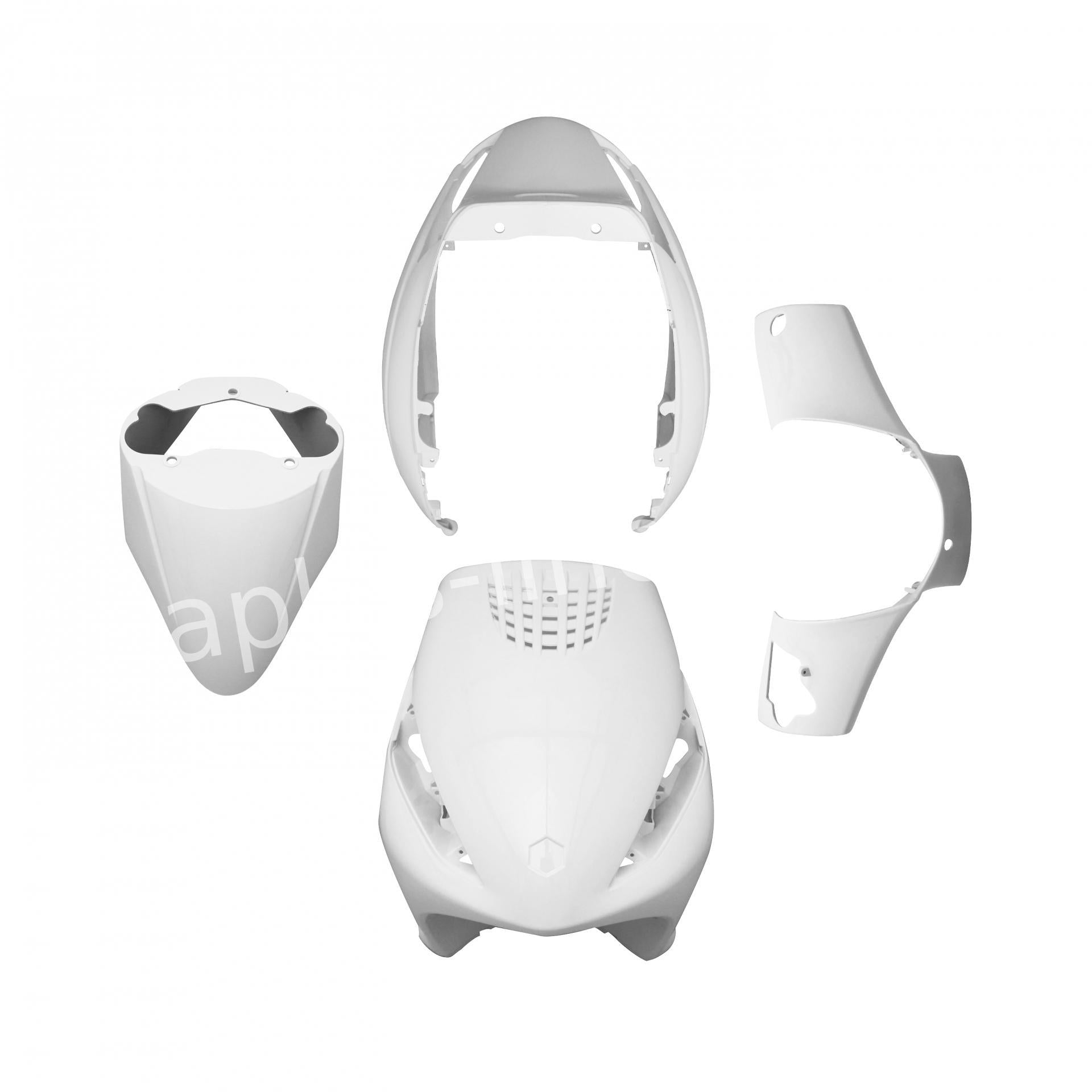 Plaatset Aplus Zip Model Origineel Voorkap 4 Delig Glans Wit - AE-trading