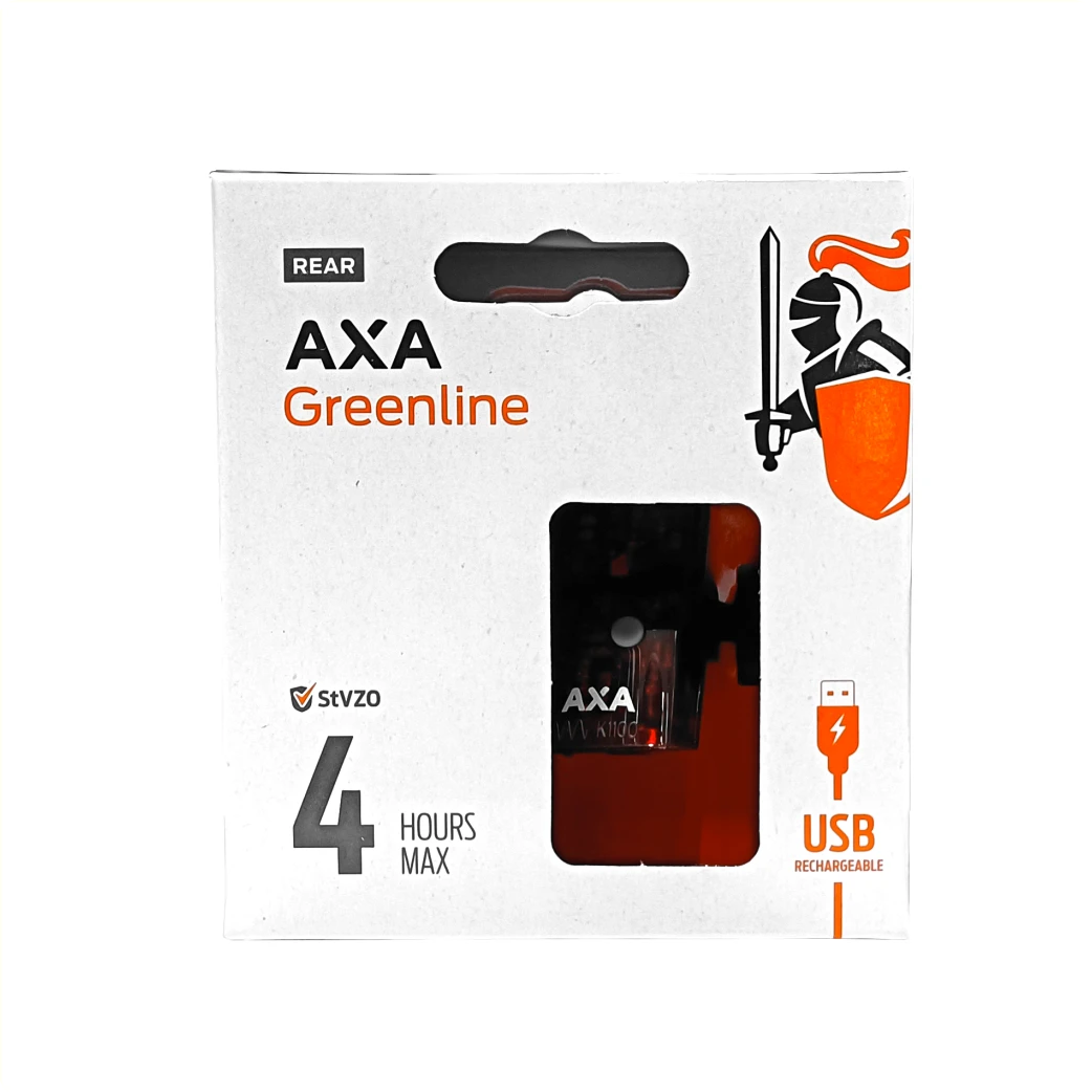 Axa Compactline, USB oplaadbaar. Montage dmv flexibele rubberen band. (hangverpakking) - AE-trading