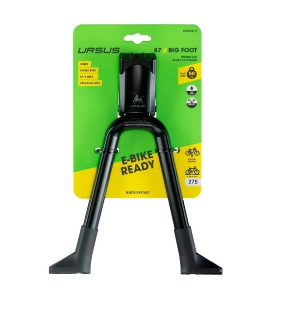 Ursus Big Foot dubbele/tweepoot standaard. Zwart, 26", hoogte 275mm, max belasting 50kg (hangverpakking) - AE-trading