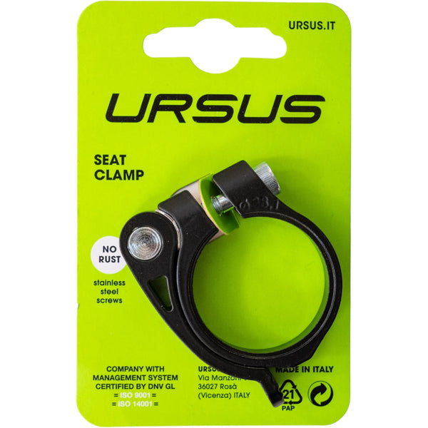 Ursus zadelpenklem met snelspanner 38.1 alu zwart - AE-trading