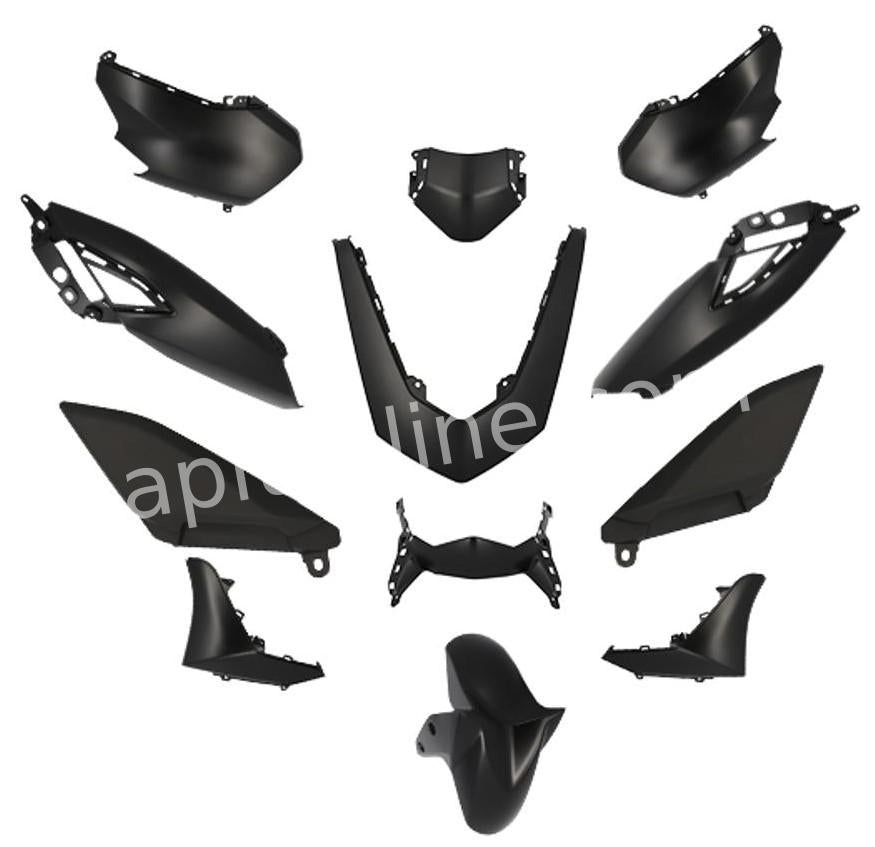 Plaatset Aplus Passend Op Yamaha Nmax 21'> 12 Delig Mat Zwart - AE-trading