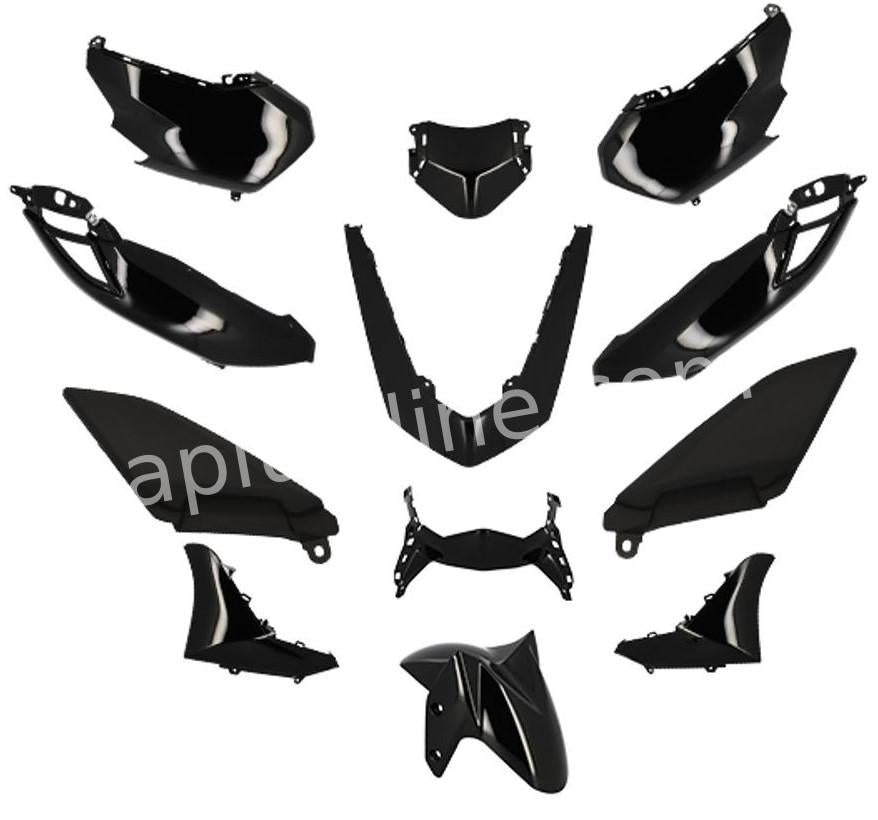 Plaatset Aplus Passend Op Yamaha Nmax 21'> 12 Delig Glans Zwart - AE-trading