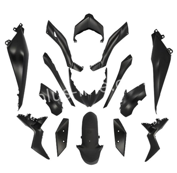 Plaatset Aplus Passend Op Yamaha Xmax 125/300 (2018 2020) 15 Delig Mat Zwart - AE-trading
