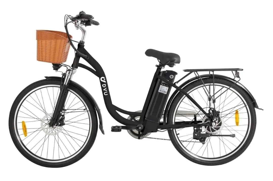 Dyu C6 - Elektrische Fiets Zwart- 26 Inch 250W 12.5Ah E-Bike Fatbike