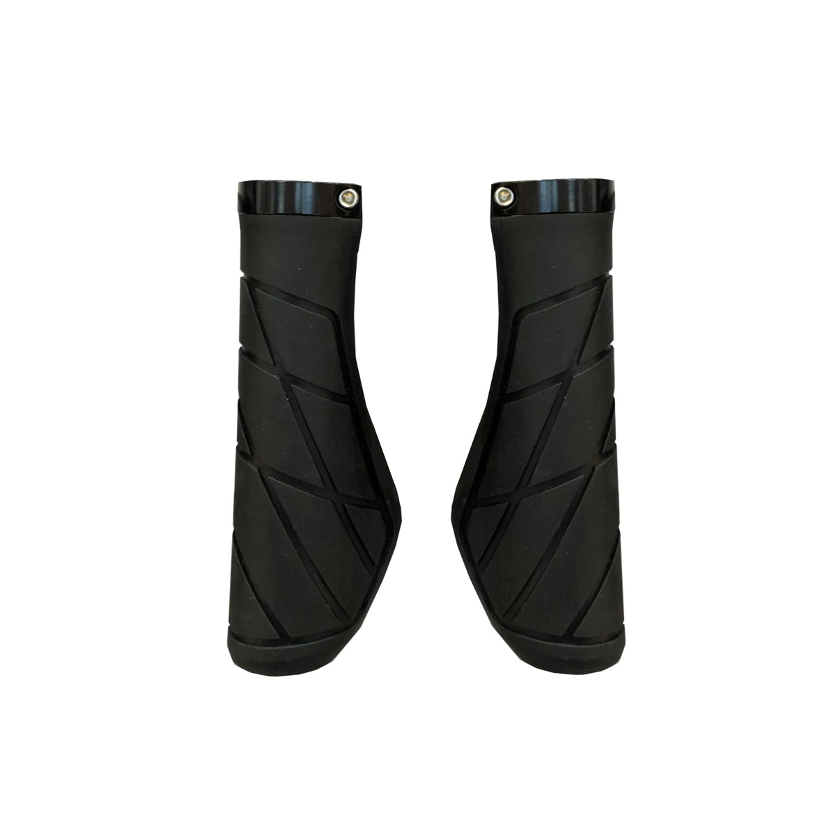 FALKX Crips handvatten ergonomisch, per set. Lengte 140/140mm, PVC/rubber, zwart met aan één zijde een klembout (Werkplaatsverpakking) - AE-trading