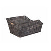 Basil Cento rattan look, mand, kunststof rotan, weersbestendig, achterop, vaste montage op bagagedrager (inclusief bevestigingsmateriaal), afgeschuind, verstevigd frame, mand wordt in lengterichting op bagagedrager bevestigd, nature brown - AE-trading