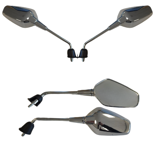 Spiegelset Aplus Sport Passend Op Vespa Sprint (M10) '24> Chroom (Lang) - AE-trading