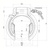 AXA Imenso Groot met Beveiligingsgat. ART**. Extra Brede Opening van 75 mm (Hangverpakking). Beveiligingsniveau 12 - AE-trading