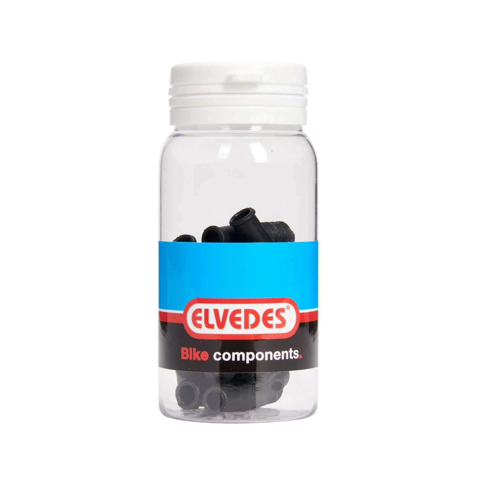 Elvedes v-brake rubber, zwart 35mm. 15 stuks in pot AE-trading